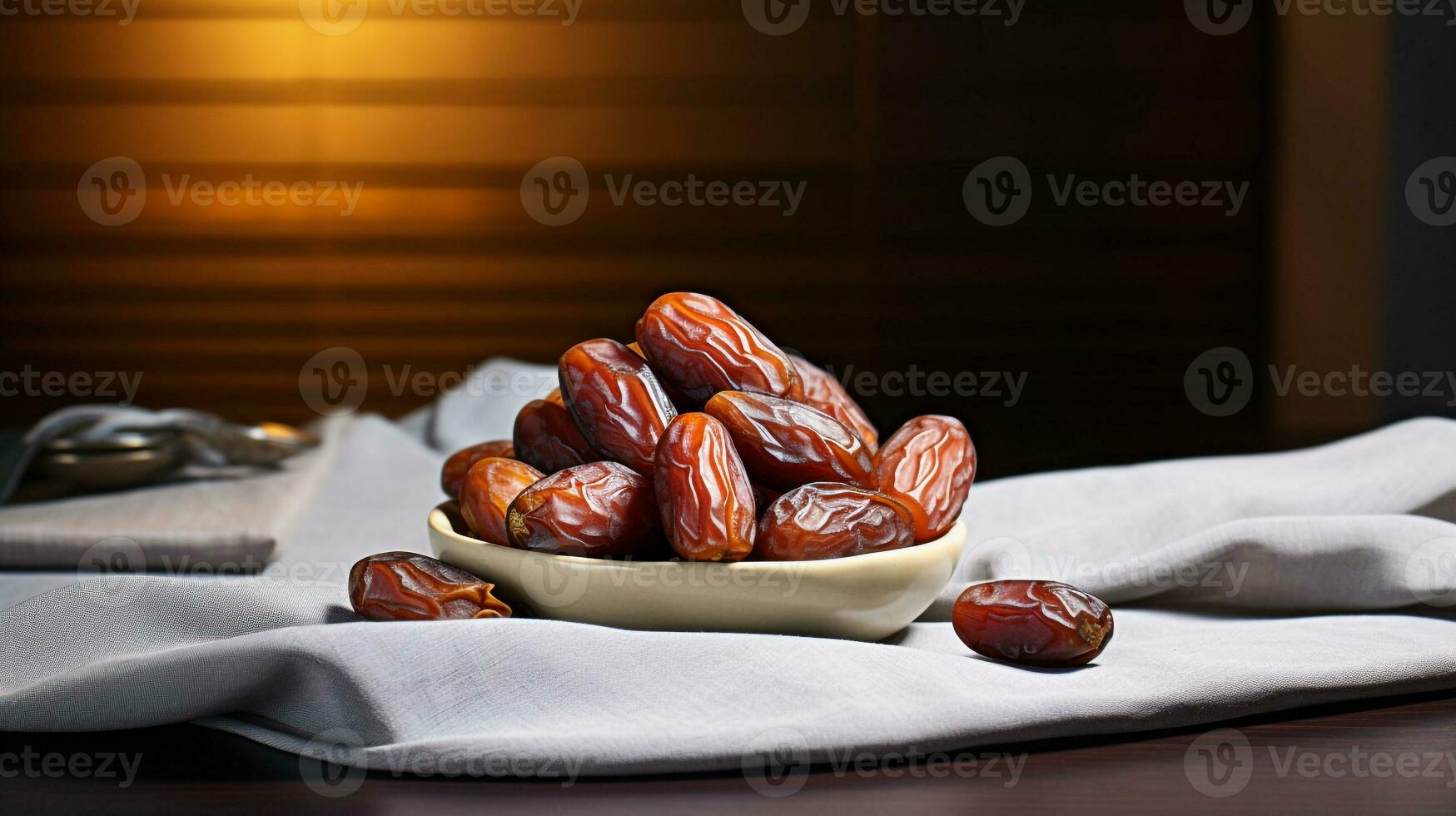 Photo of Date on a minimalist table. Generative AI