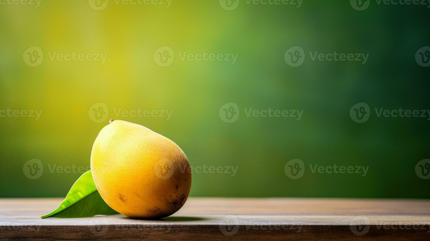 Photo of Saipan mango on a minimalist table. Generative AI