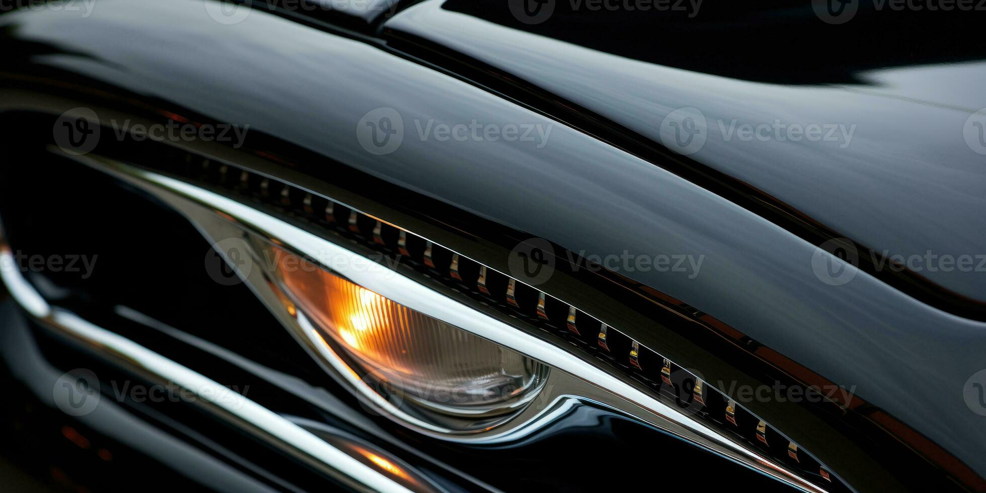 Detailed view of a vehicle's exterior. AI generative. photo