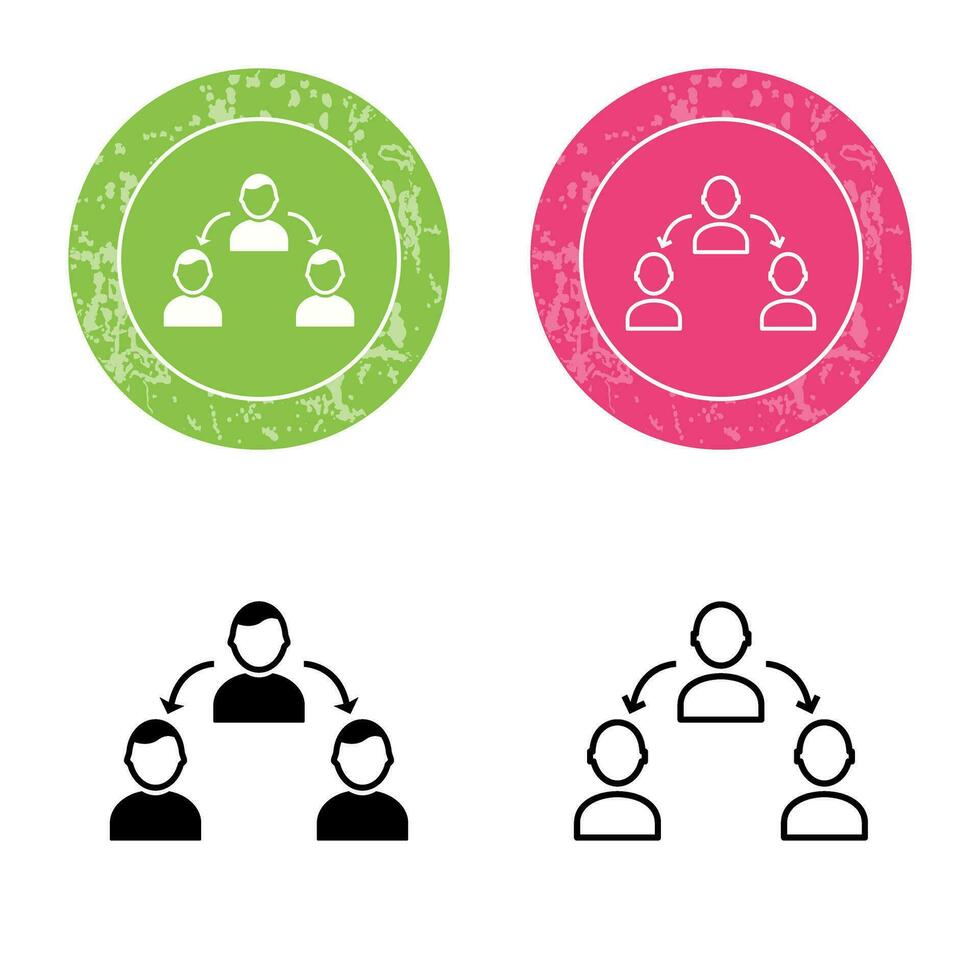 Unique Connected Profiles Vector Icon