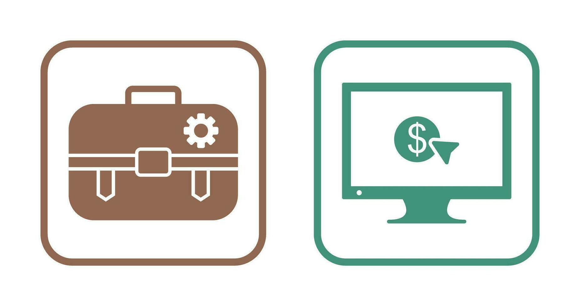 portfolio management and pay per click Icon vector