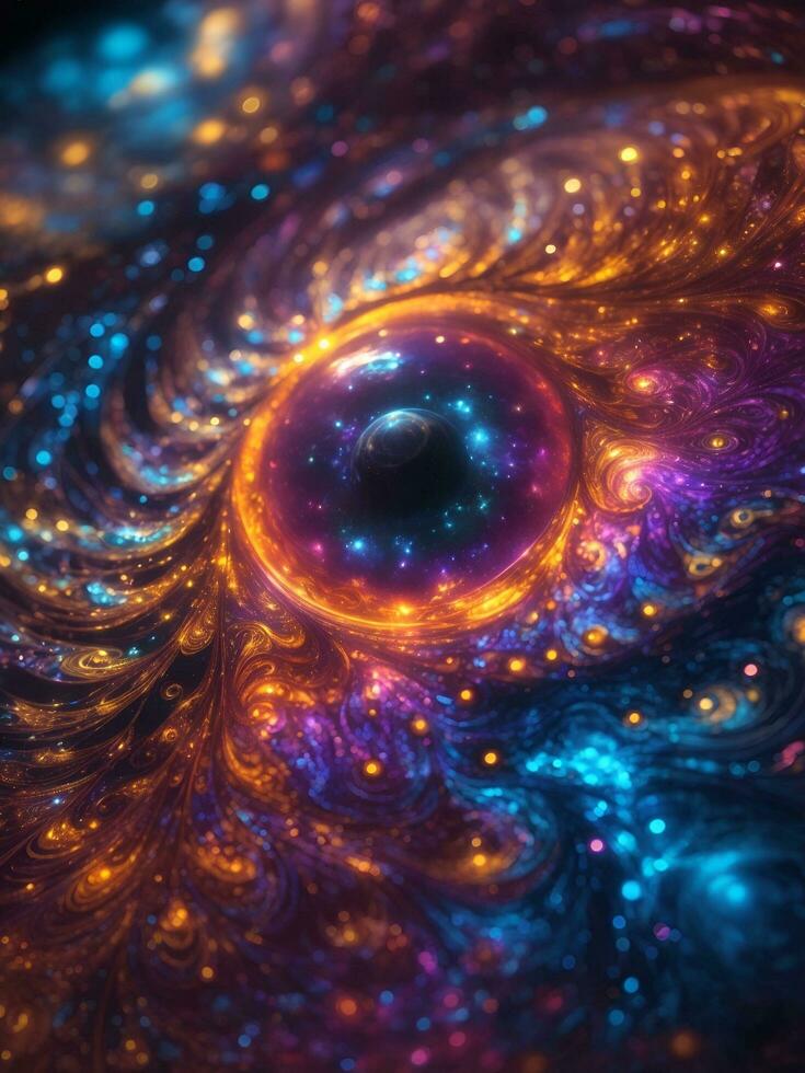 Abstract background with space, AI generated. photo