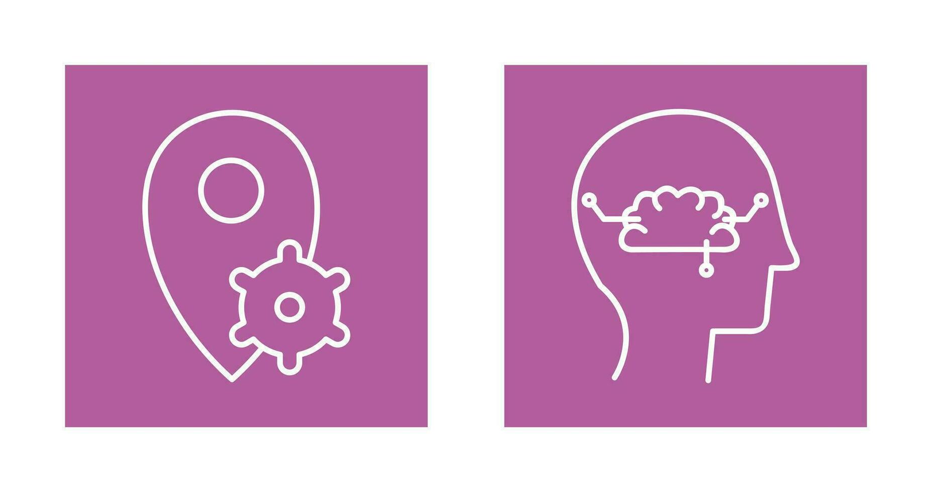 thinking and knowledge  Icon vector