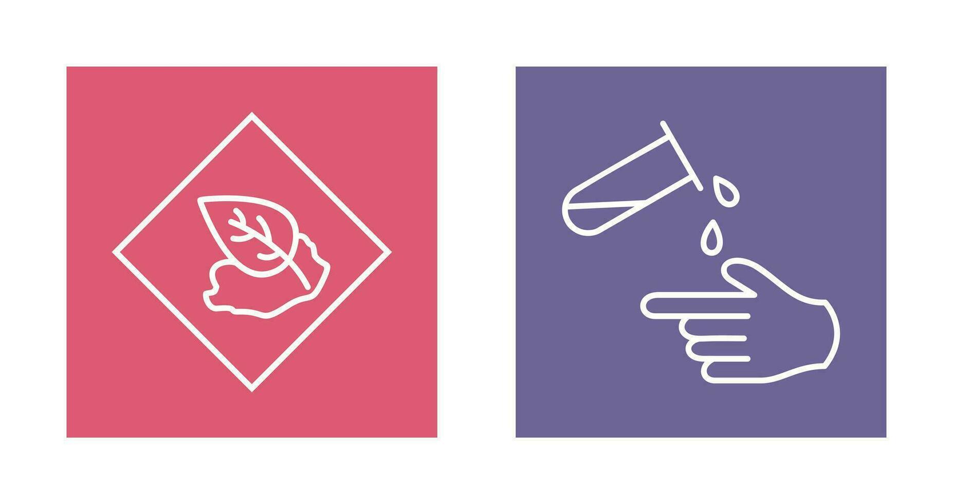 Environment hazard and Corrosive hazard  Icon vector
