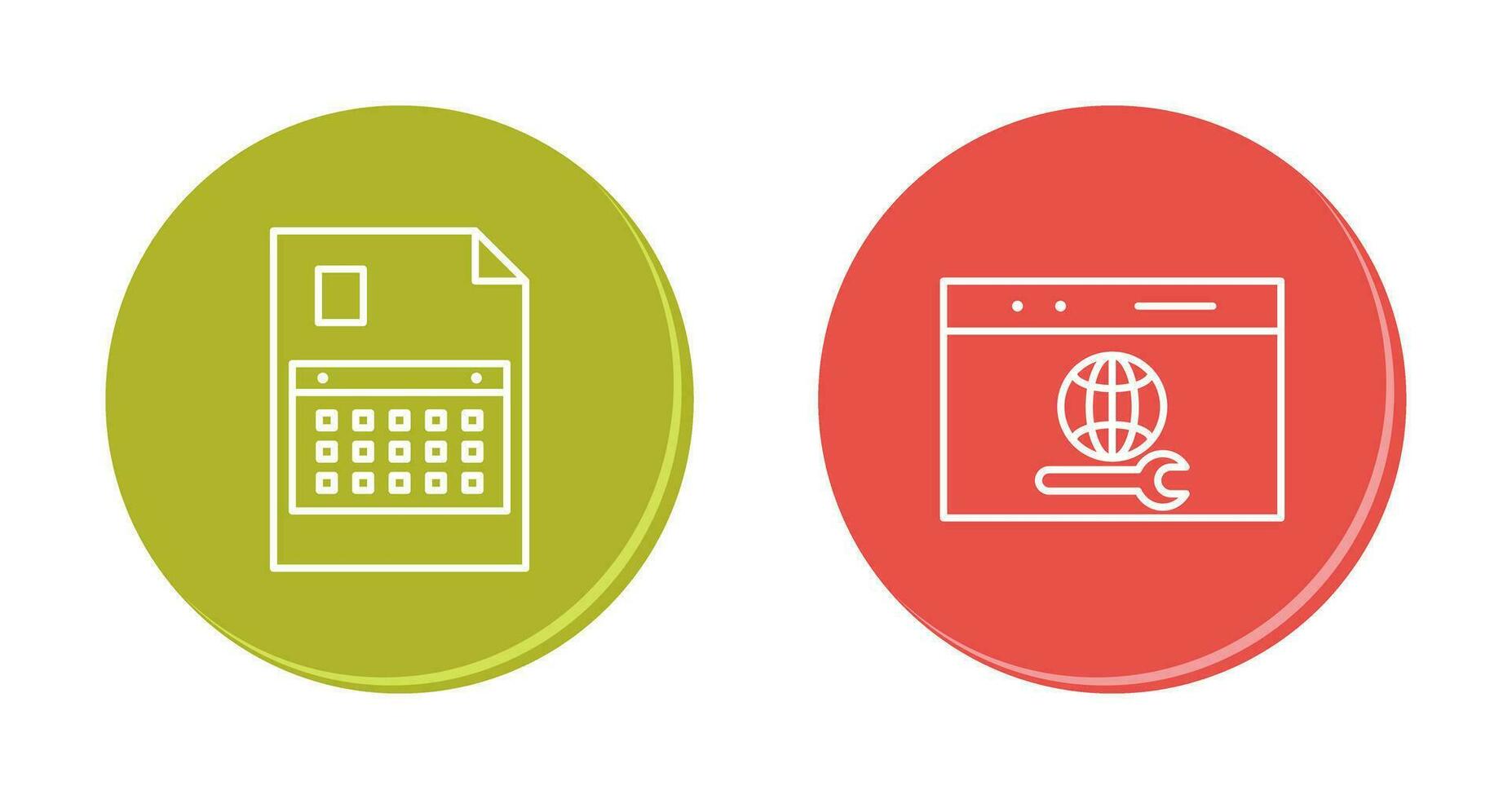 content planning and web support  Icon vector