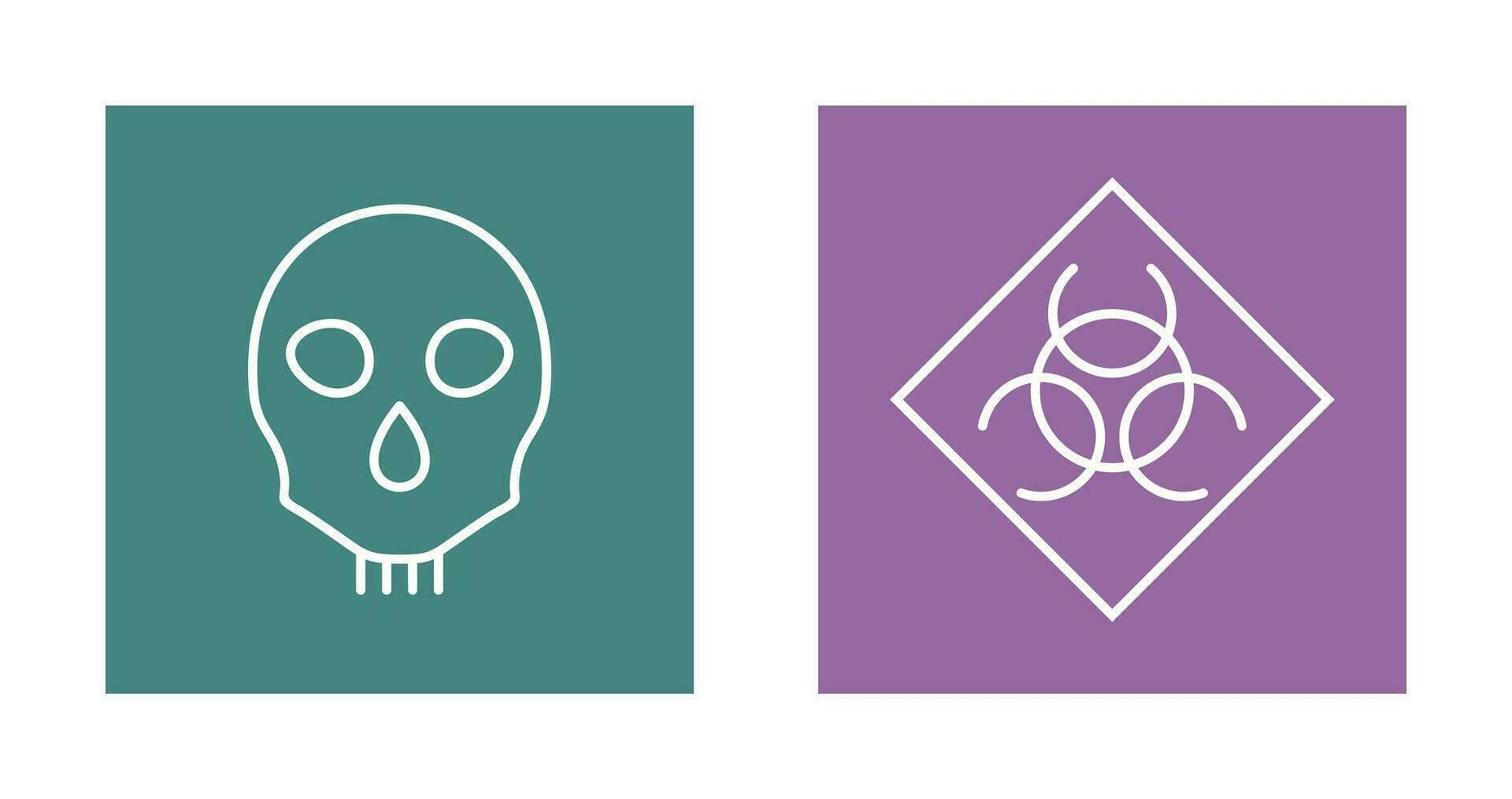 danger and biological hazard  Icon vector