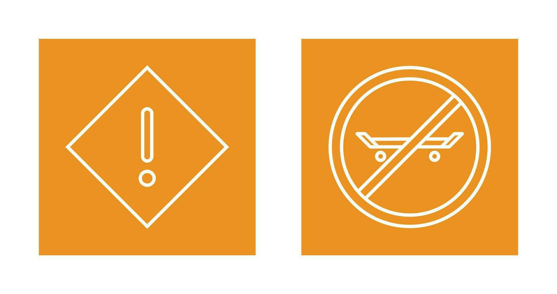 warning and no skating  Icon vector