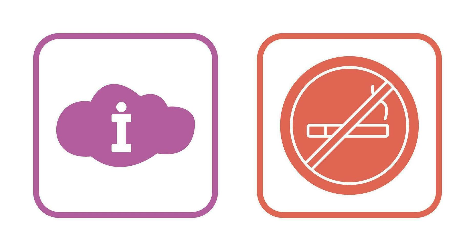 information and No smoking  Icon vector