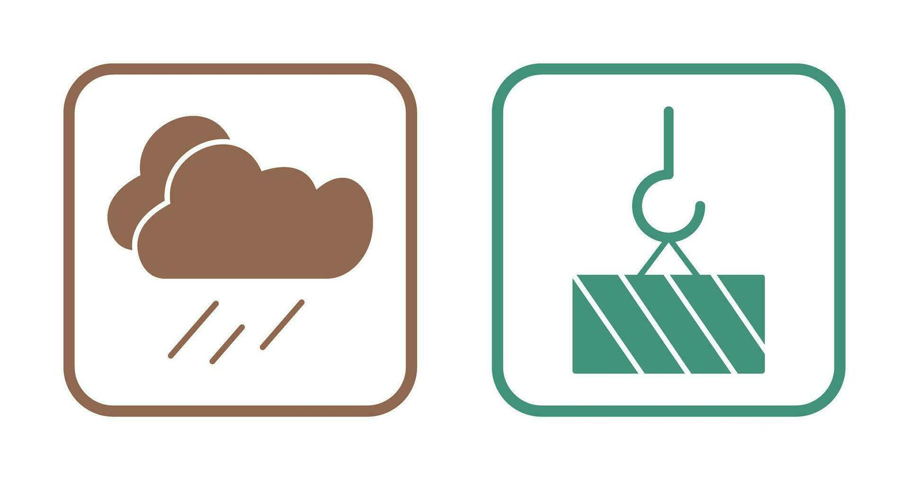 rain and heavy machinery  Icon vector