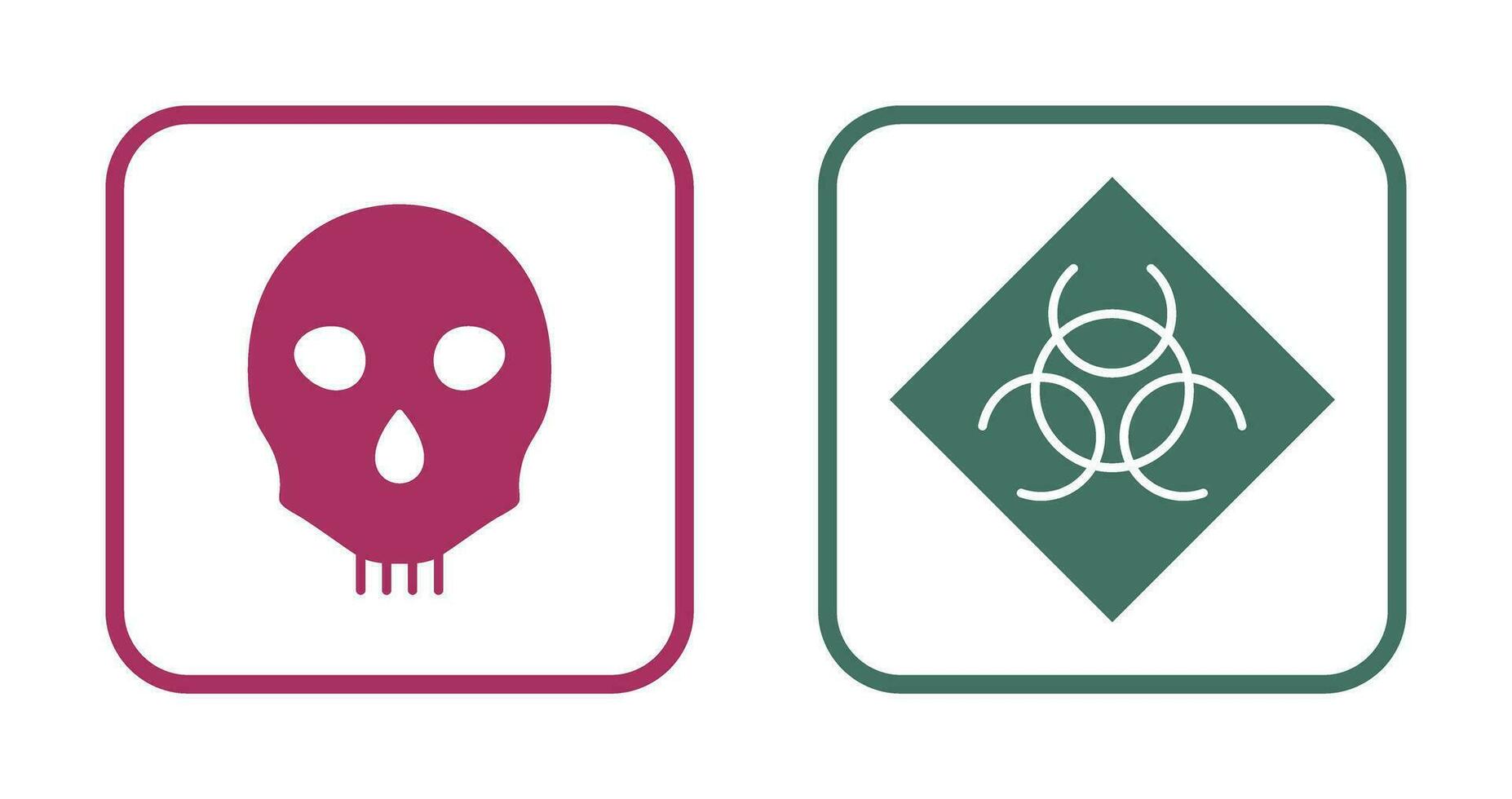 danger and biological hazard  Icon vector