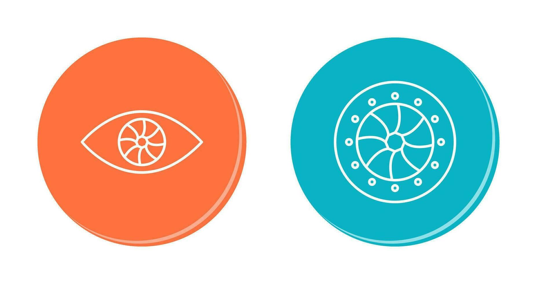 eye and optical diaphram Icon vector