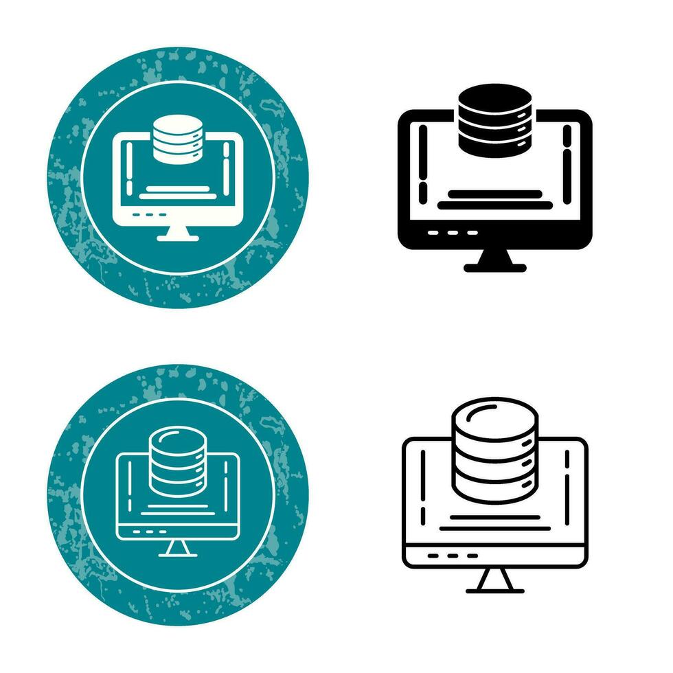 icono de vector de almacenamiento de datos