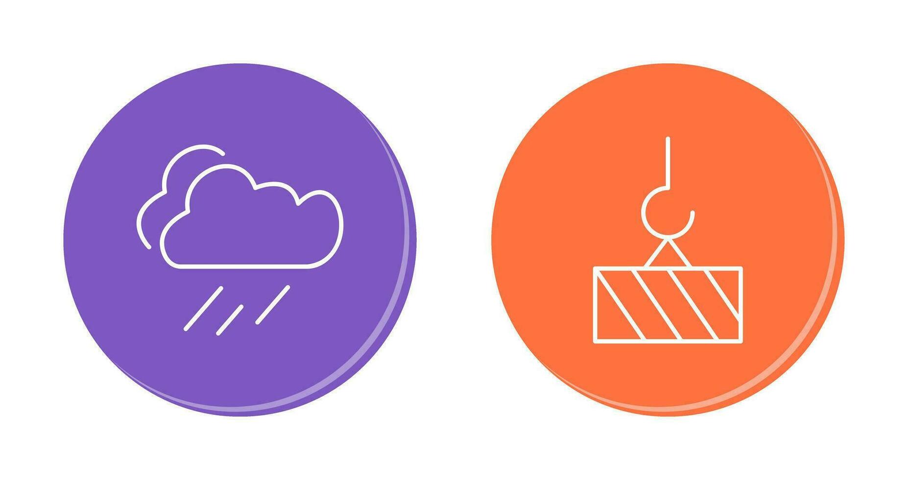 rain and heavy machinery  Icon vector