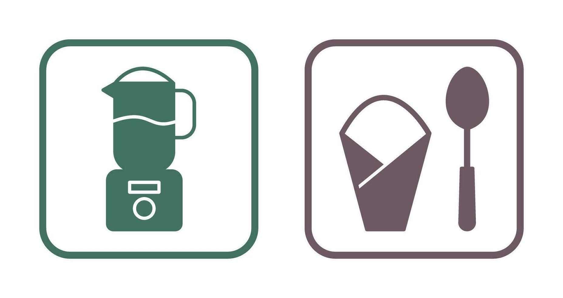 blender and spoon  Icon vector