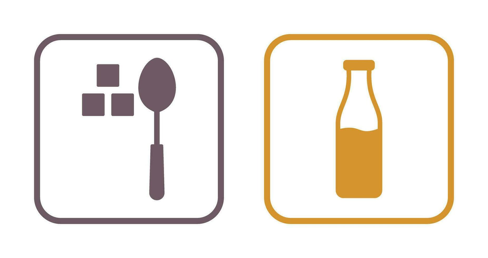 sugar and Milk bottle  Icon vector