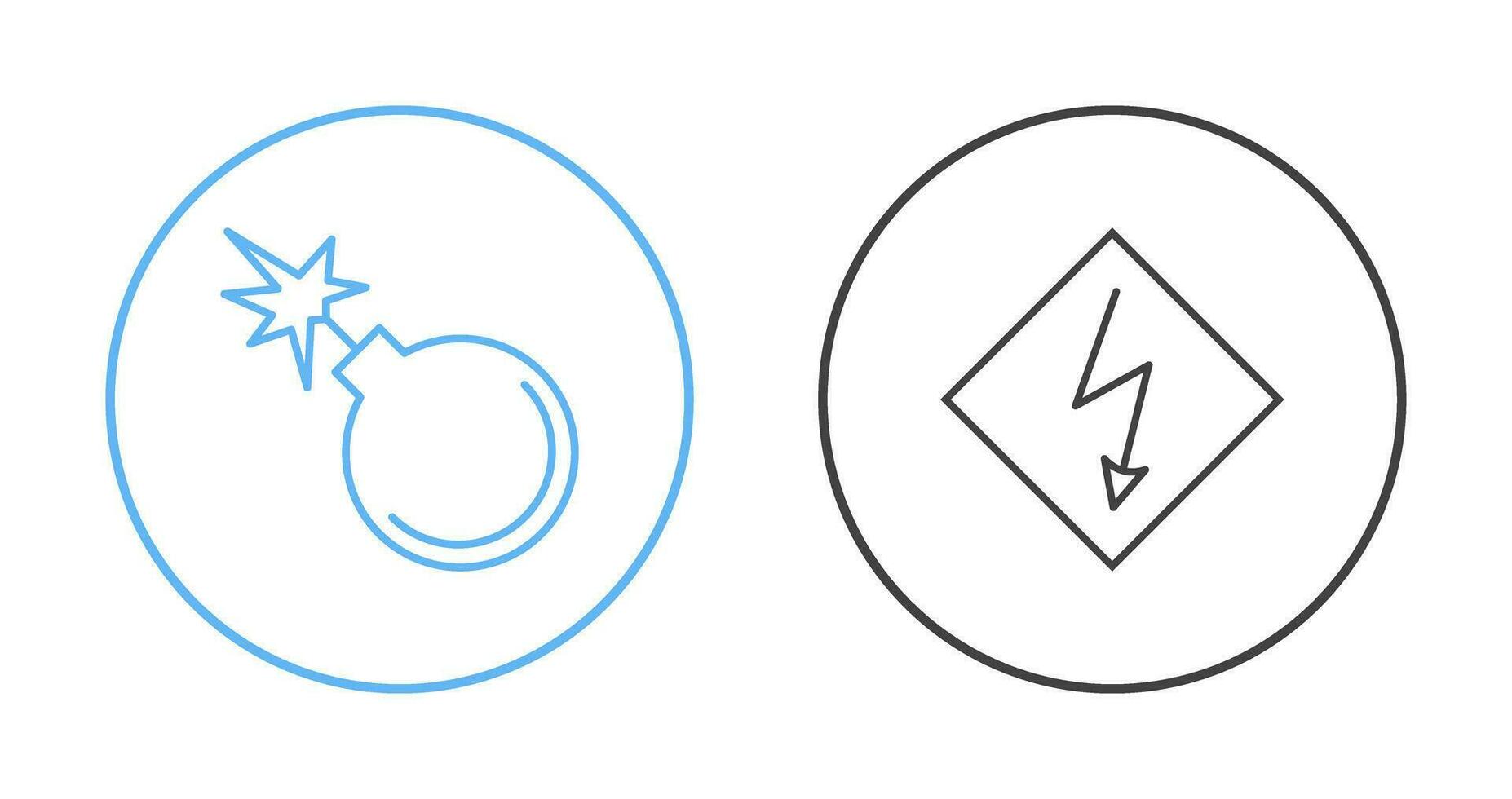 danger of explosion and high voltages  Icon vector