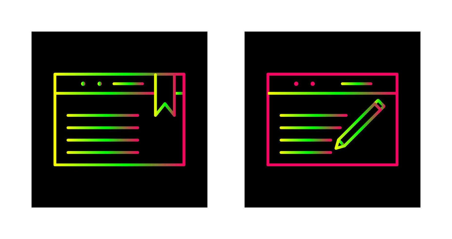bookmarking services and blogging service Icon vector