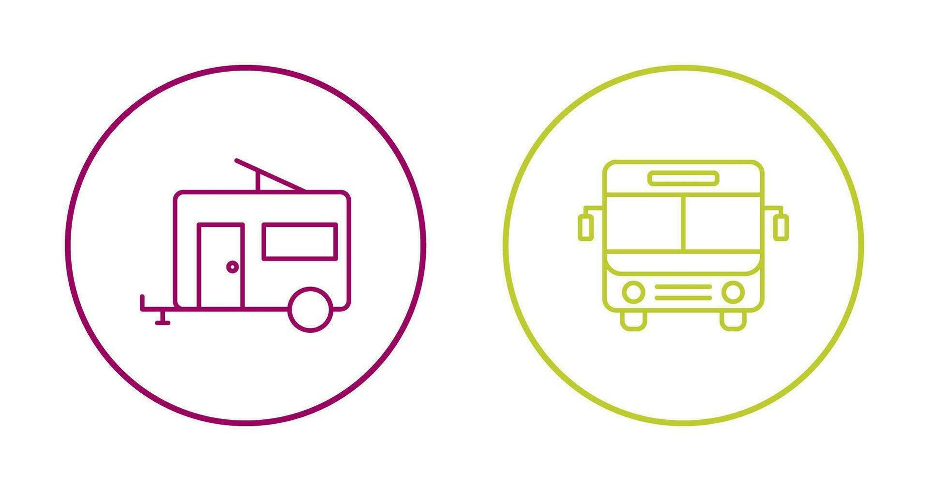 Bus and trailer Icon vector