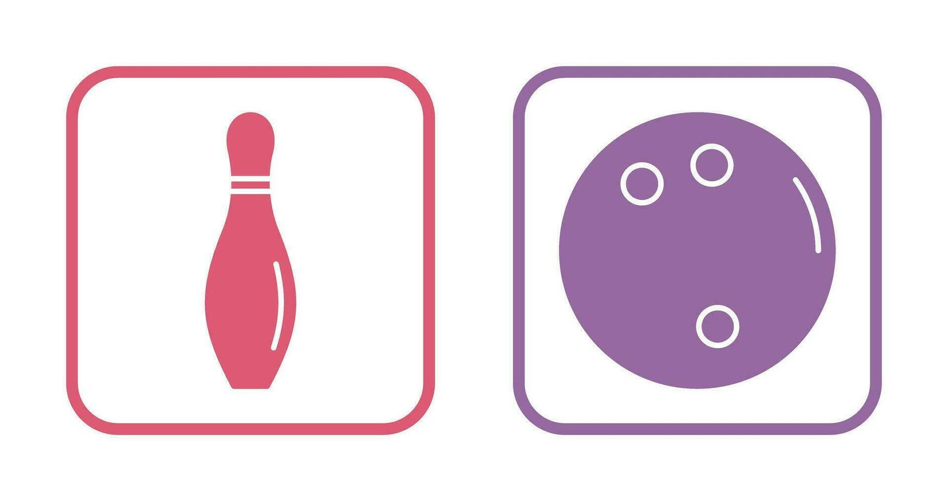 bowling pin and bowling ball Icon vector