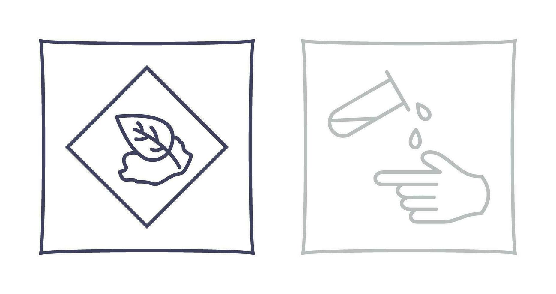 Environment hazard and Corrosive hazard  Icon vector