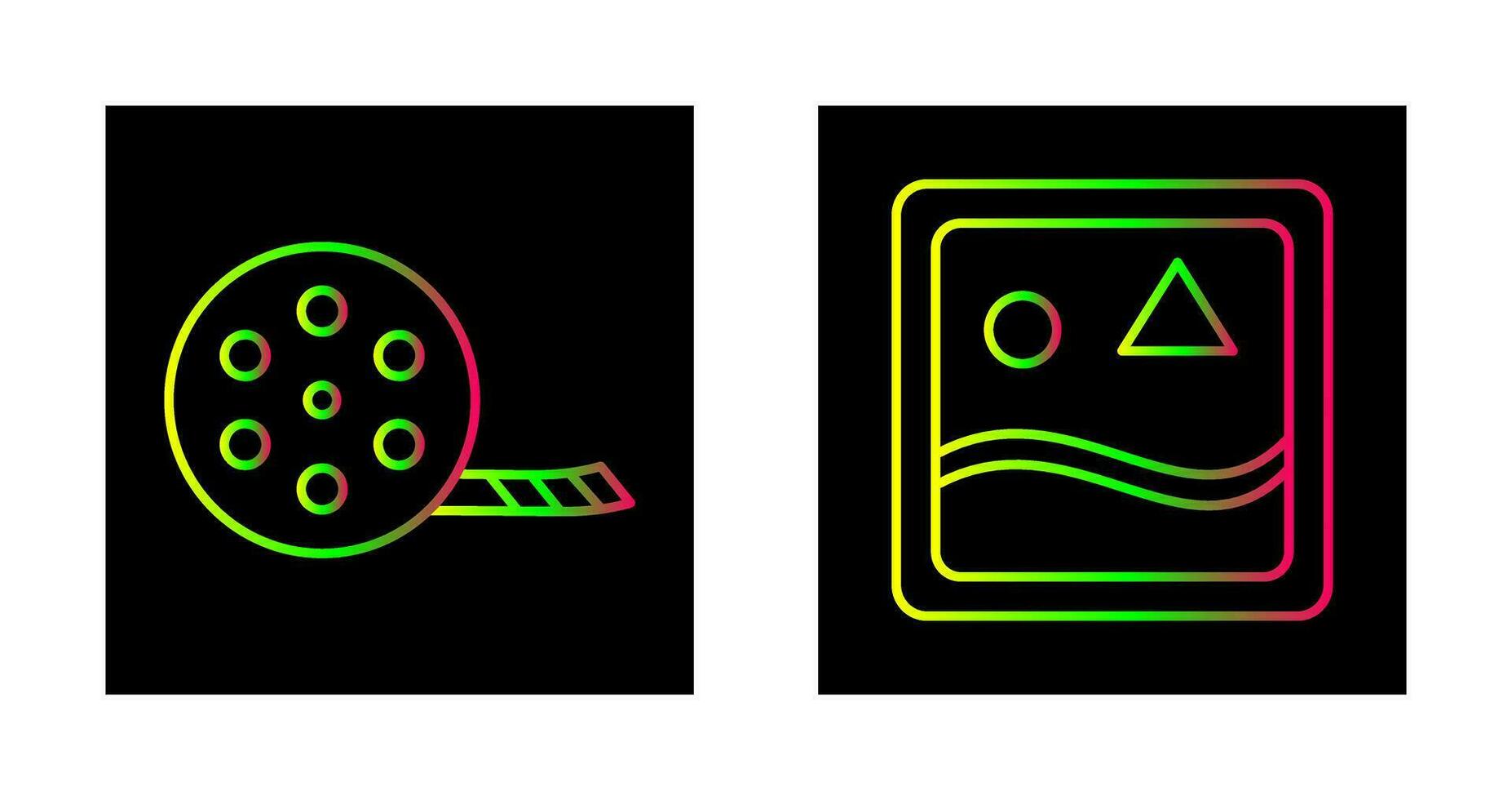 film reel and images Icon vector