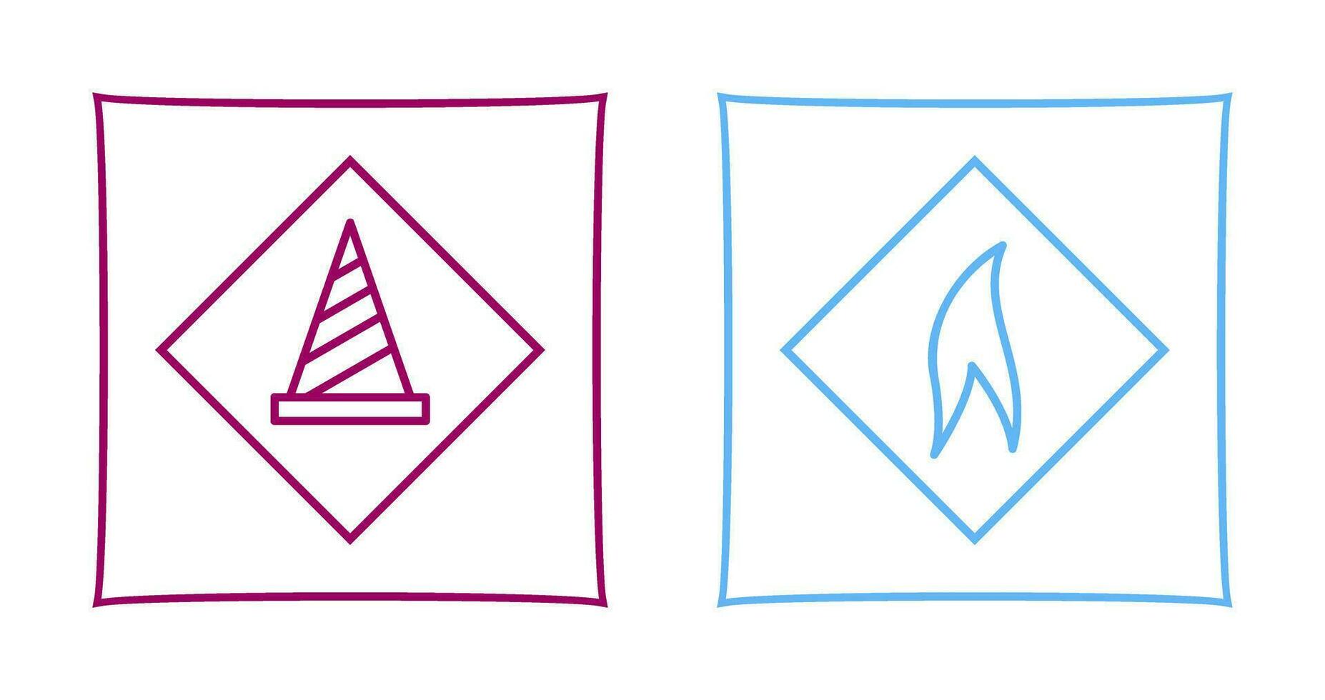 under construction and flammable material  Icon vector