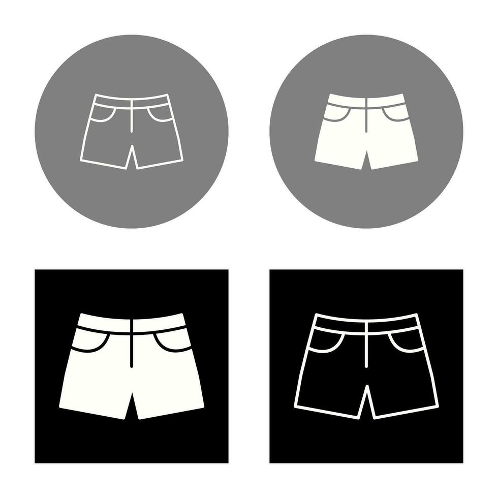 icono de vector de pantalones cortos