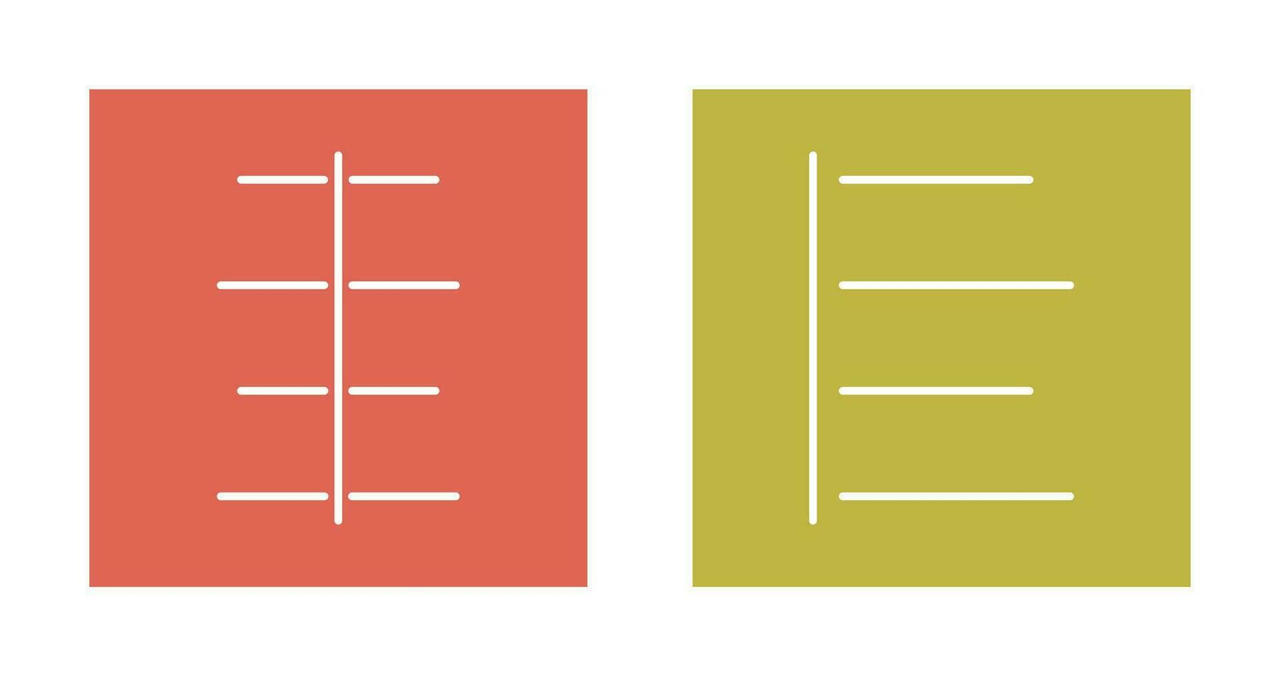center align and left align  Icon vector