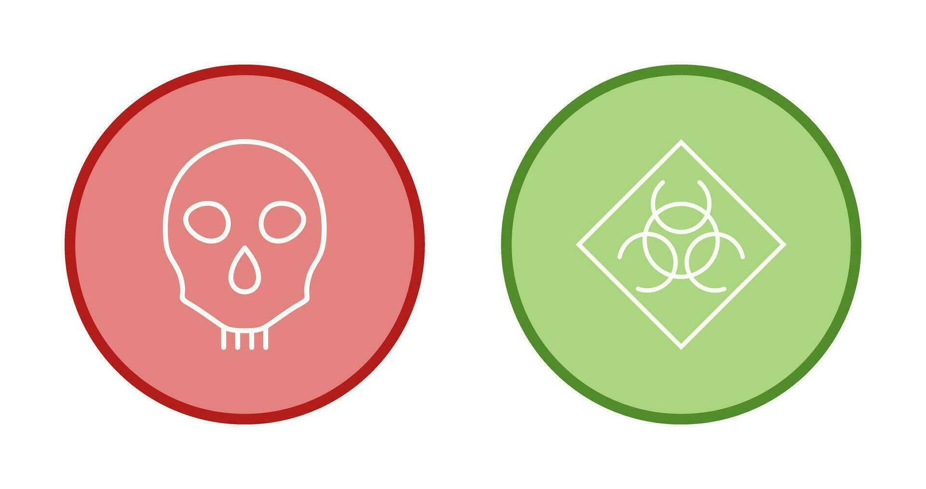 danger and biological hazard  Icon vector