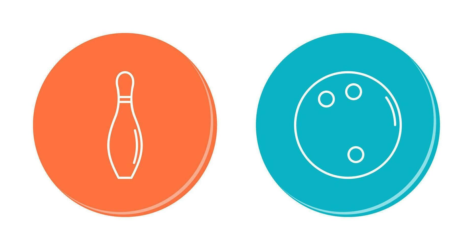 bowling pin and bowling ball Icon vector