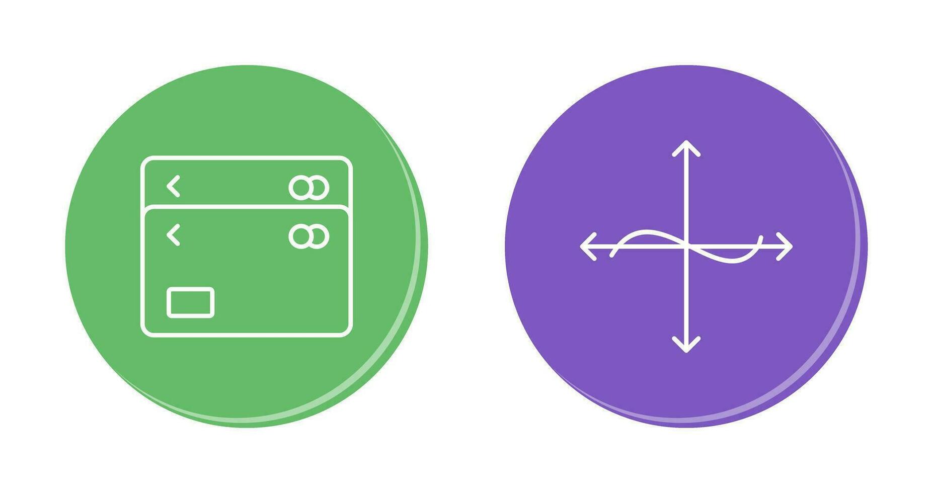 multiple cards and graph  Icon vector
