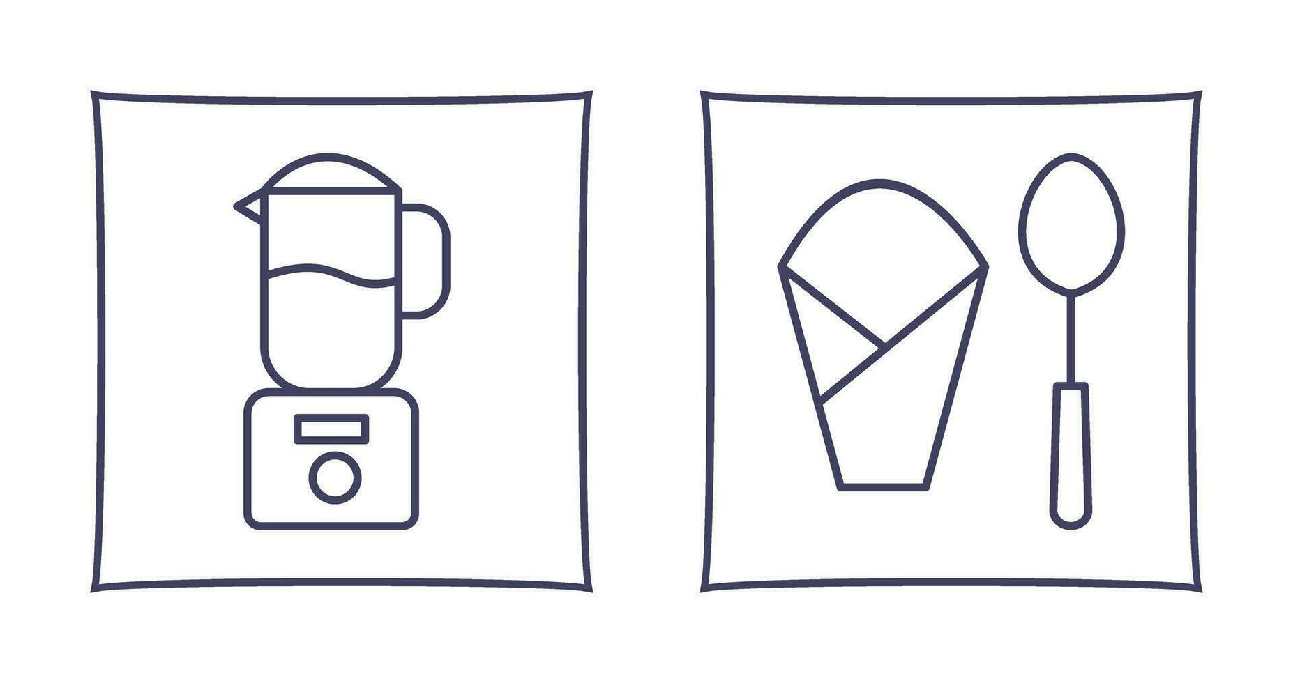 blender and spoon  Icon vector