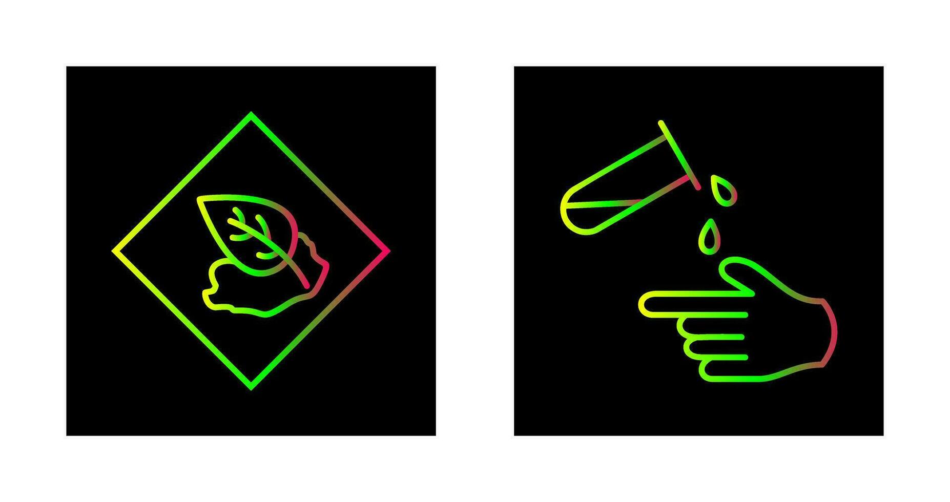 Environment hazard and Corrosive hazard  Icon vector