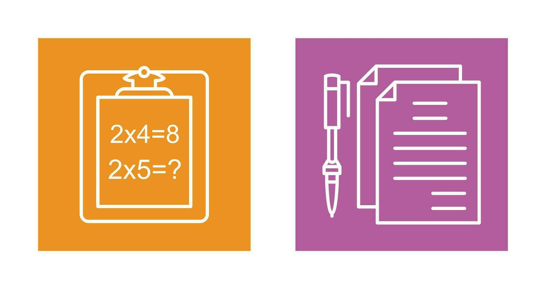 Solving Question and Document and Pen Icon vector