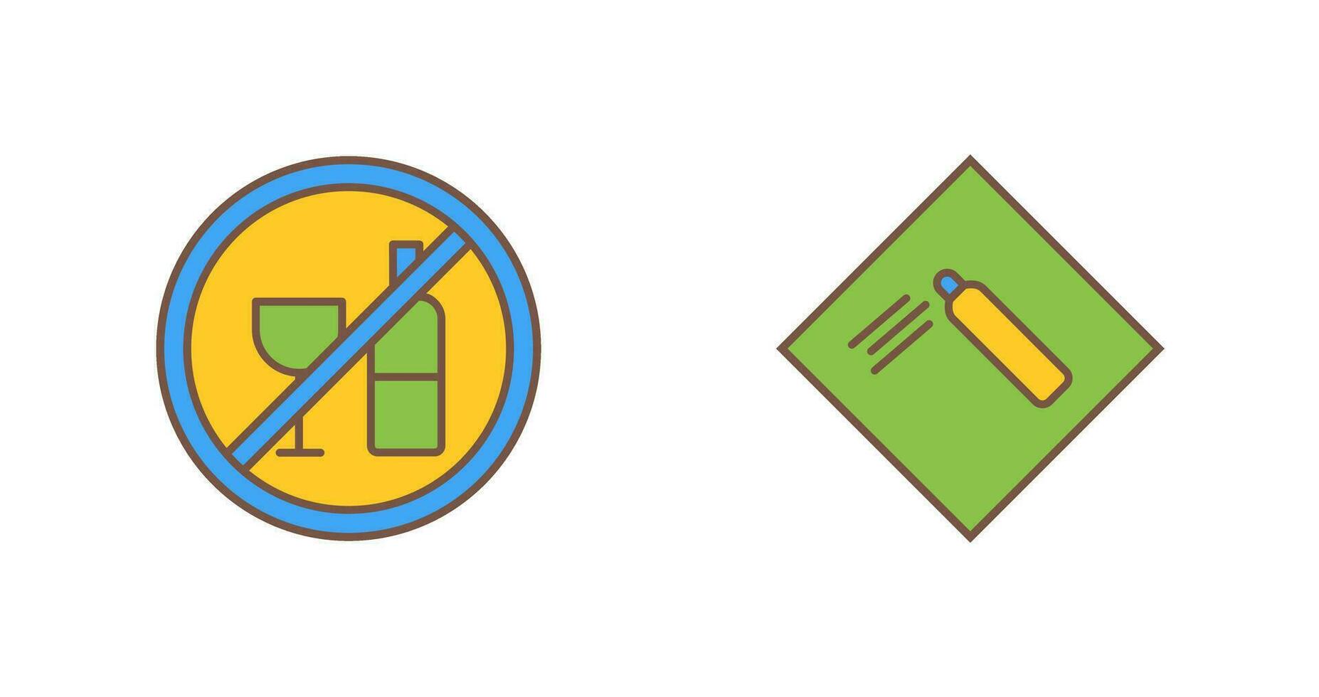 Pressurized cylinder And no drinking  Icon vector