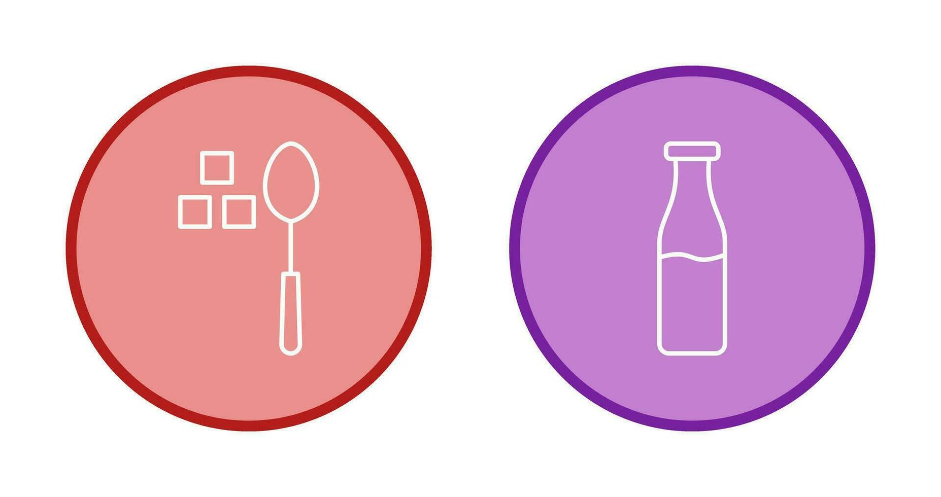 sugar and Milk bottle  Icon vector