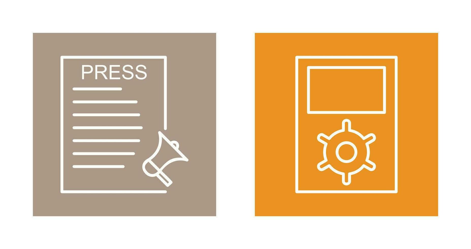 Press Releases and Management  Icon vector