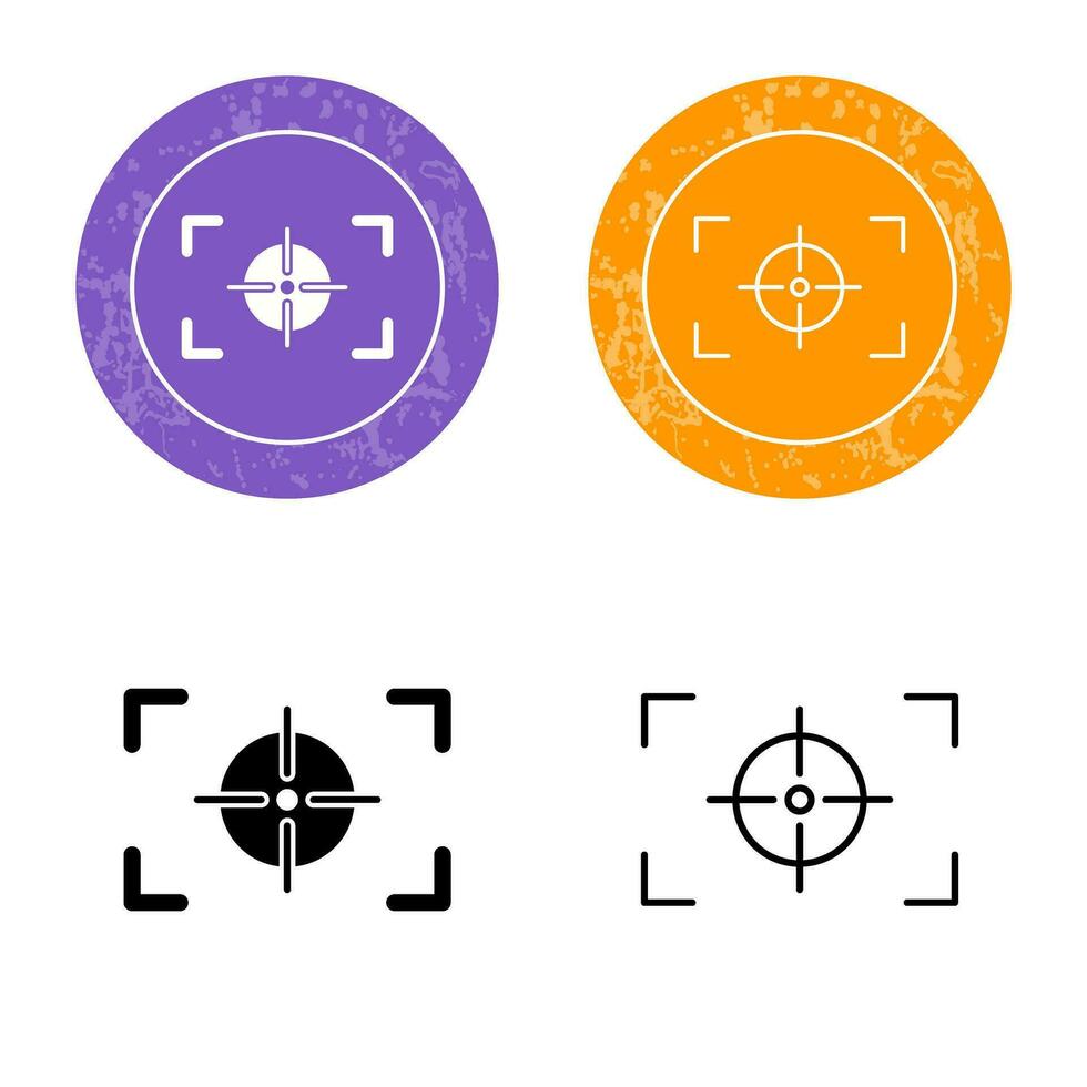 Unique Focus Horizontal Vector Icon
