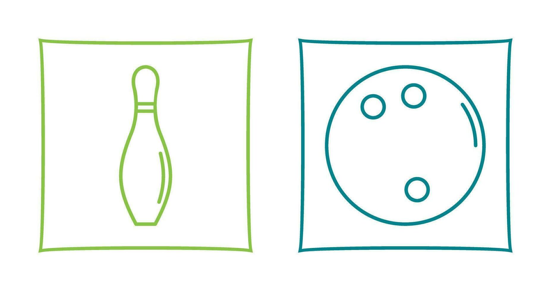 bowling pin and bowling ball Icon vector