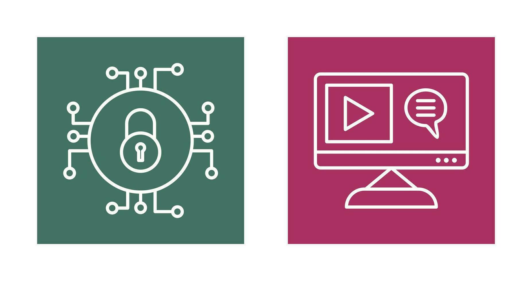 Data Security and Content Production Icon vector