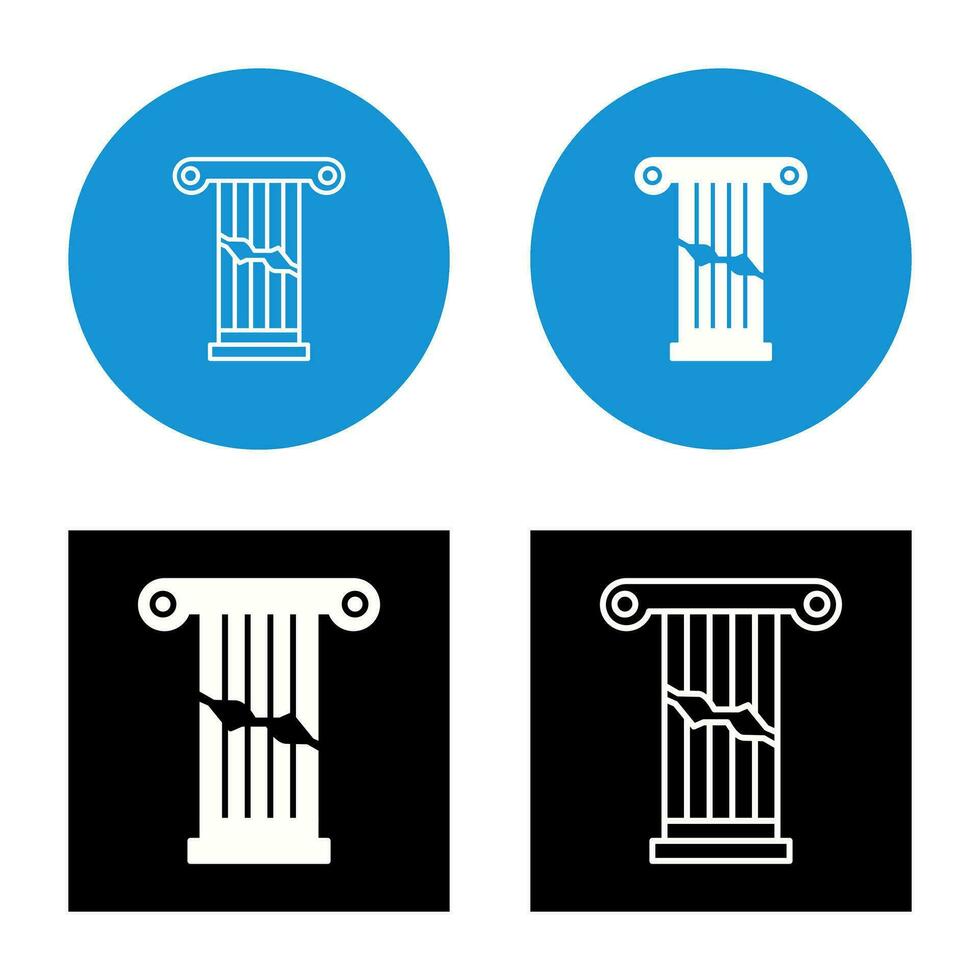 Broken Pillar Vector Icon