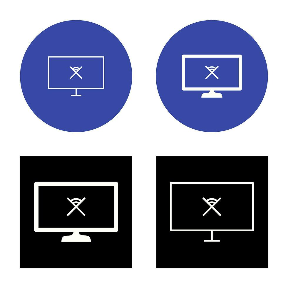 Unique Disconnected Network Vector Icon