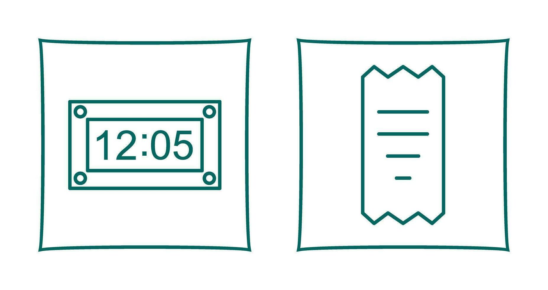 timer and receipt Icon vector