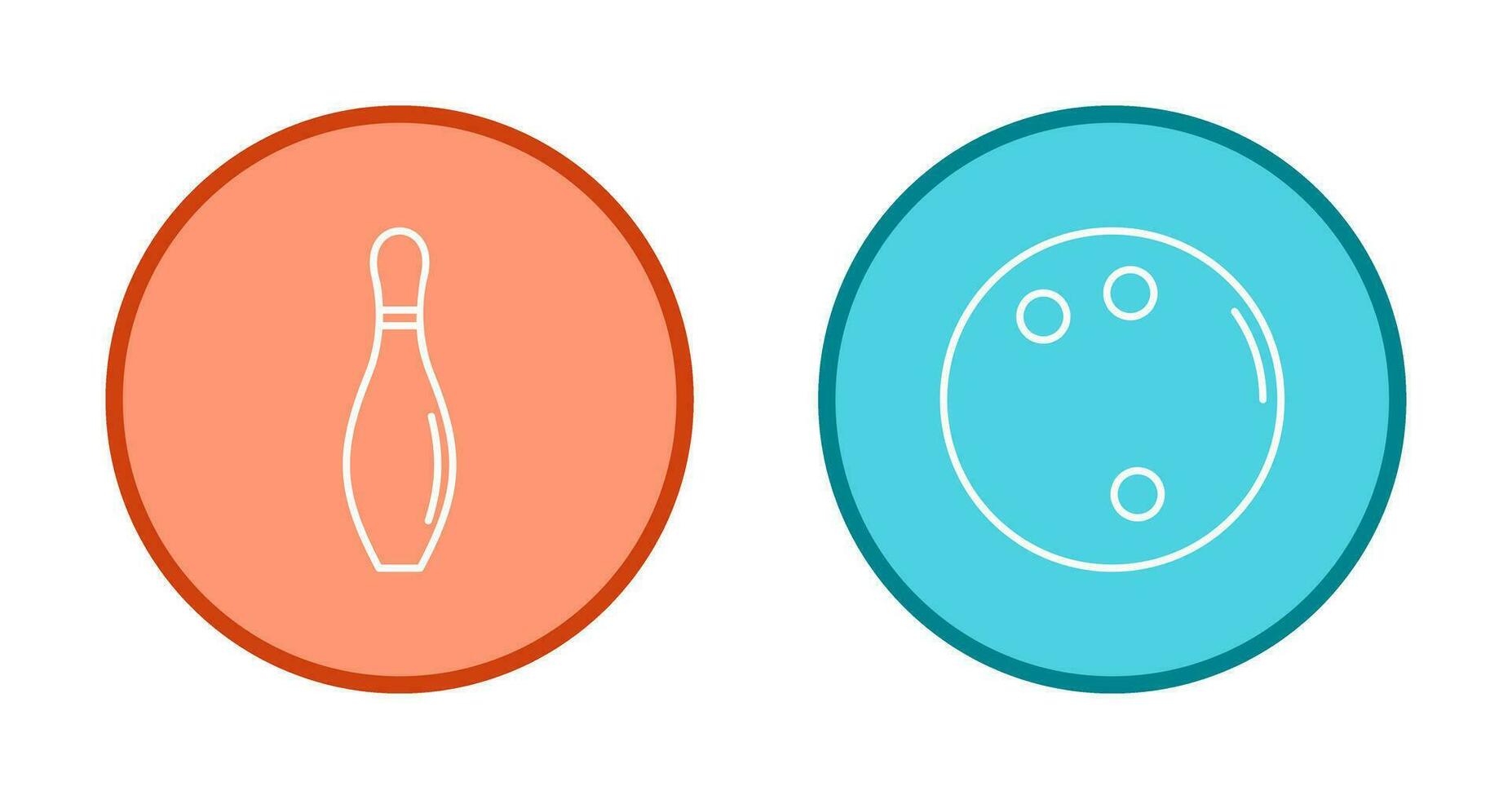 bowling pin and bowling ball Icon vector