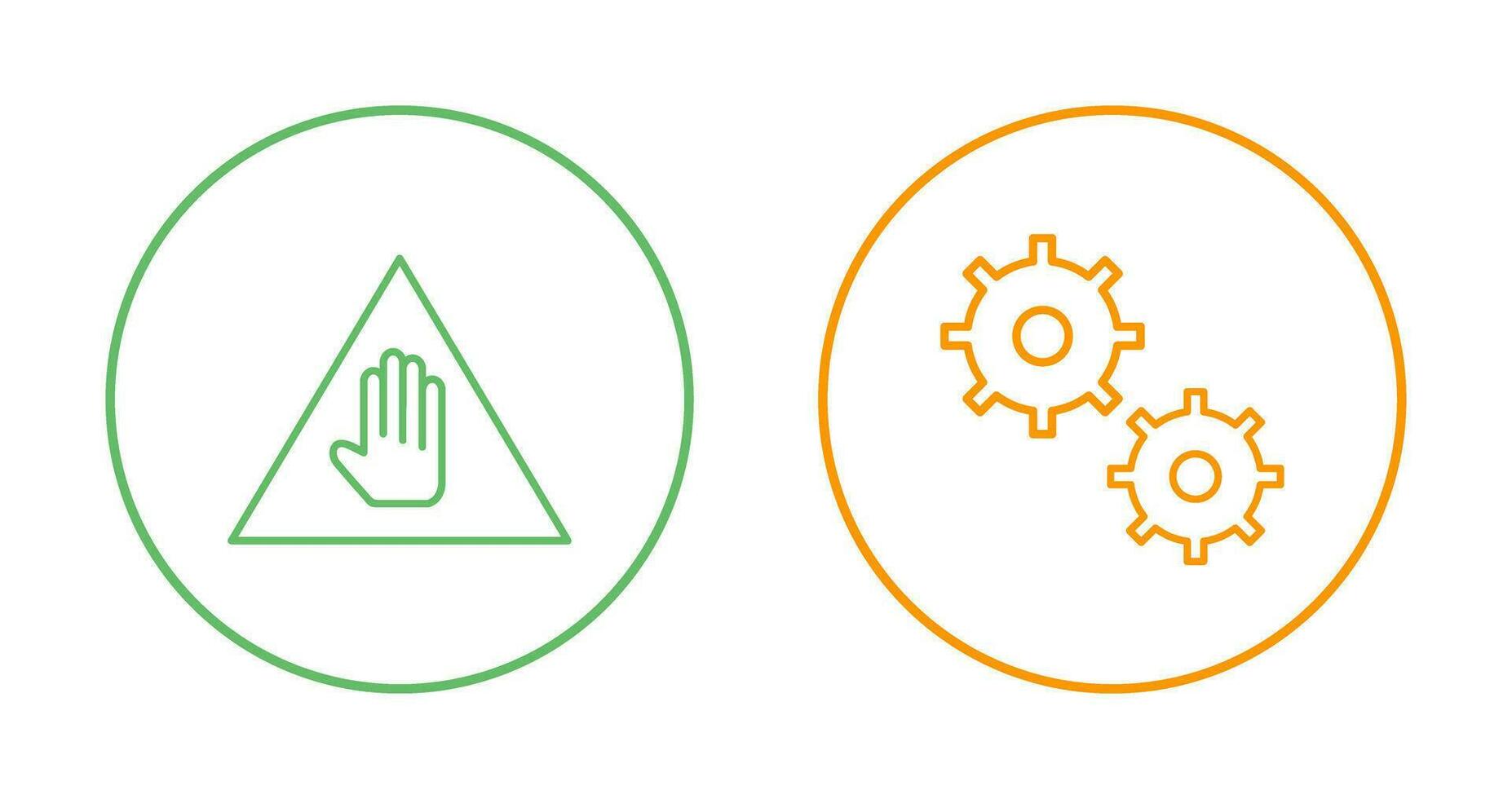 configurations and warning Icon vector