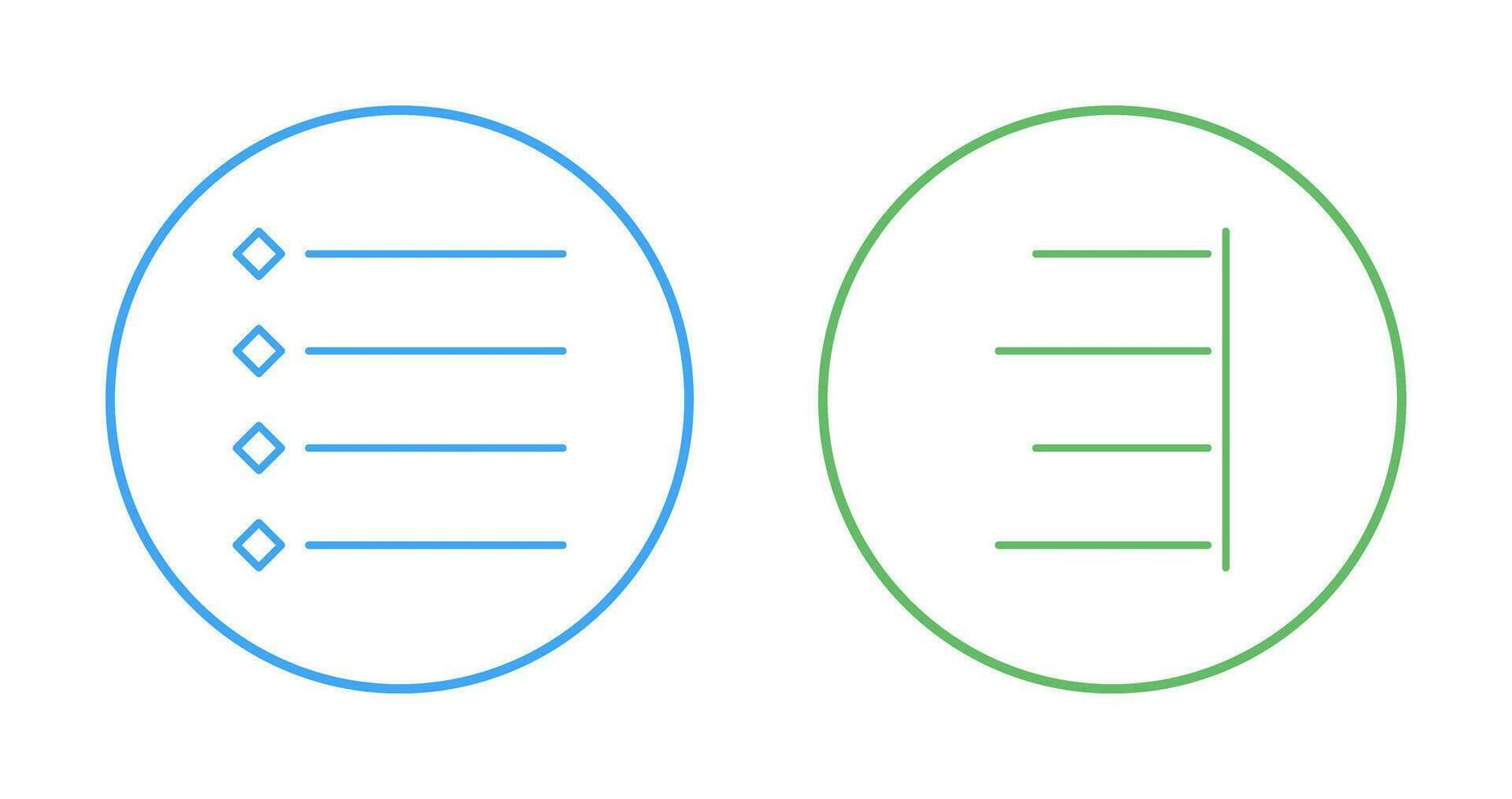 bulleted list and Right align  Icon vector
