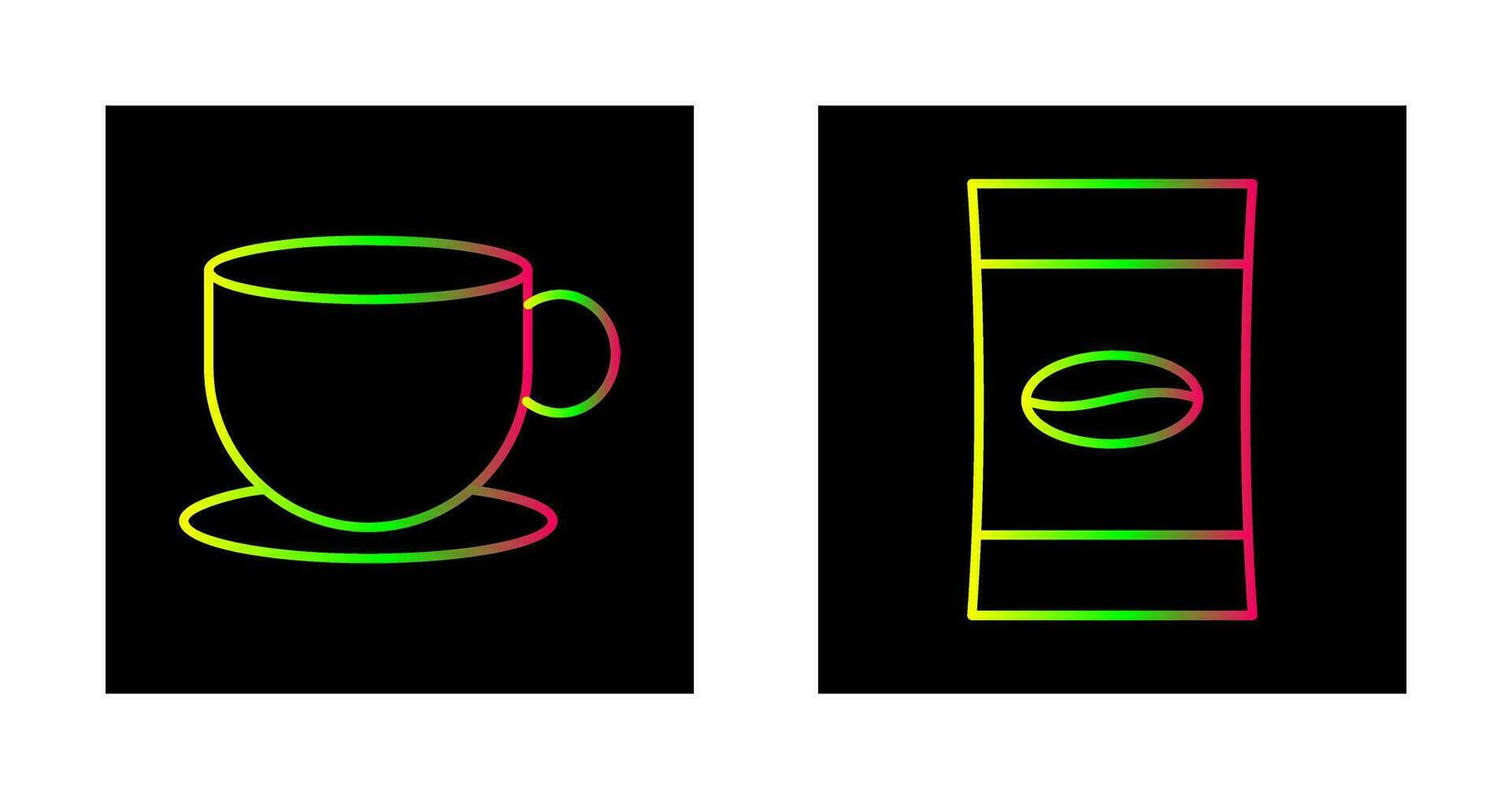 tea and coffee packet Icon vector