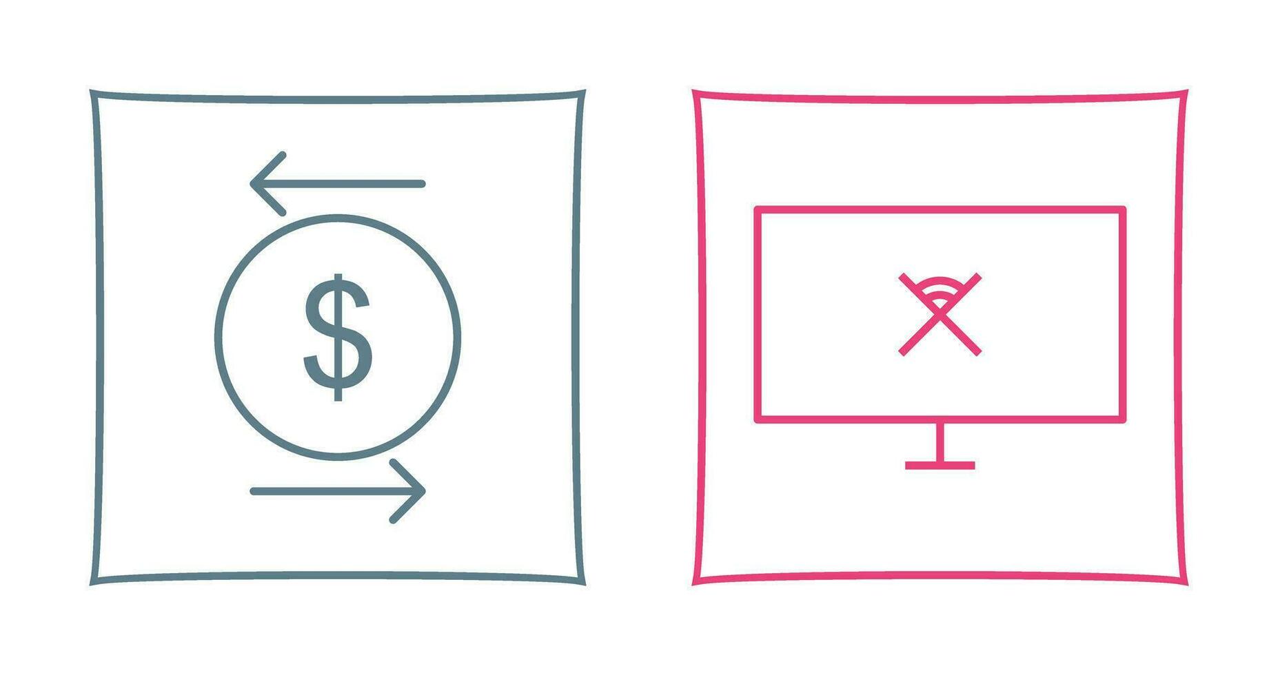 transaction and disconnected network  Icon vector