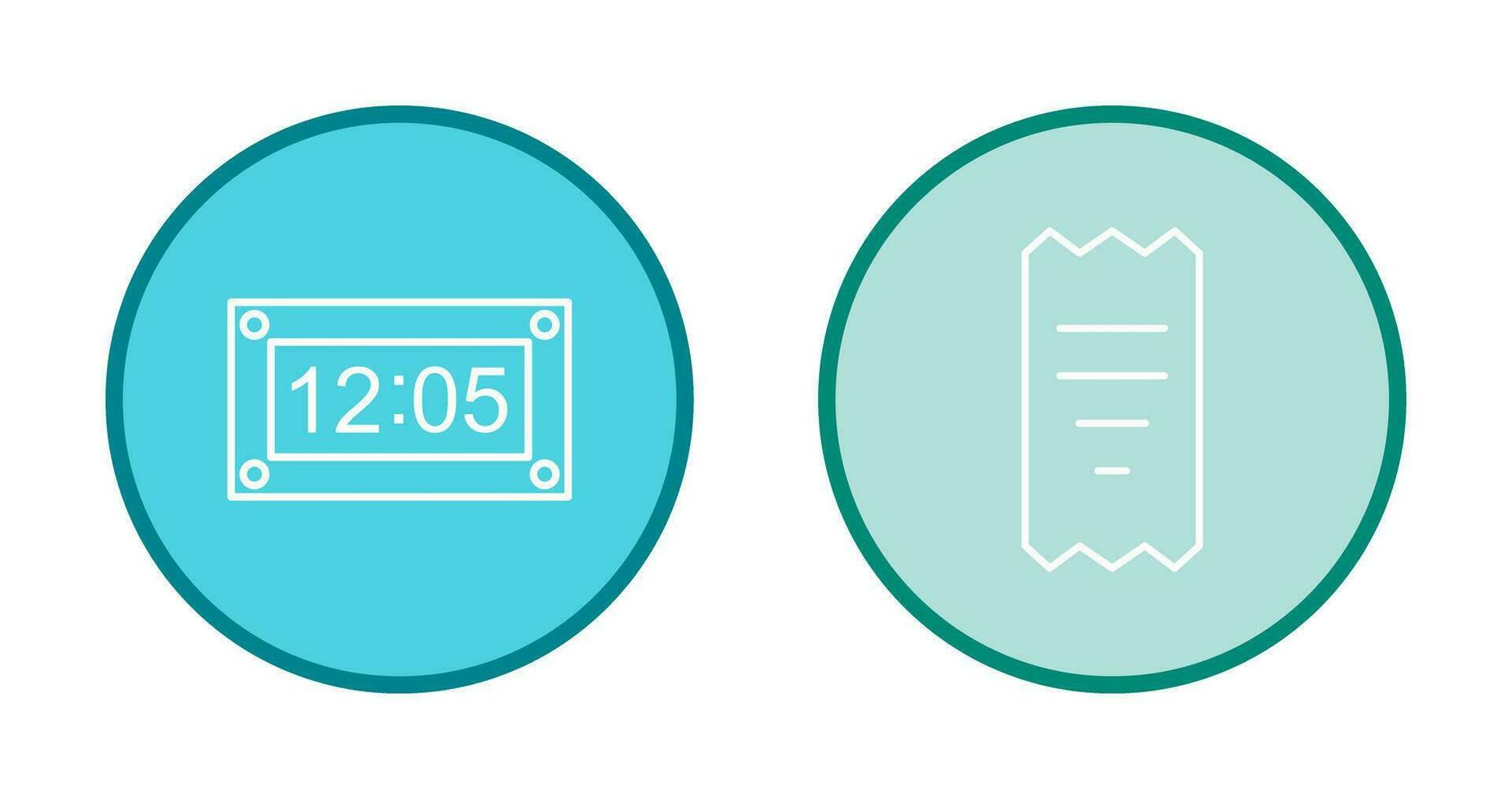 timer and receipt Icon vector