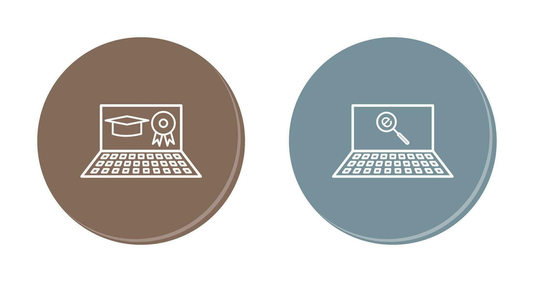 Online Degree and Find on Internet Icon vector